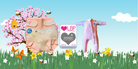 Bubble Tots Flowers and Bees Spring Range Go Anywhere Swim Nappy Easy Zip Thermal Swimsuit 